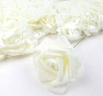  Polifoam rózsa virágfej habrózsa szárral 7-8 cm - Tört Fehér