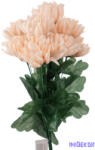  Krizantém 9 ágú selyemvirág csokor 42cm - Púder