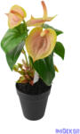  Cserepes gumi flamingó 30cm - Zöldes