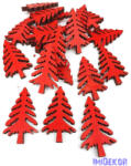  Fa dekor fenyőfa 20db/csomag - Piros