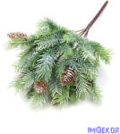  Műzöld fenyőcsokor tobozzal 36cm