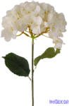  Hortenzia szálas selyemvirág D17cm M59cm - Törtfehér
