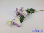  Liziantusz 4 ágú 3fej+1bimbó selyem szálas 59cm - Halvány Lila Cirmos