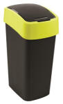 Keter Billenős szemetes, 45 liter, CURVER "Pacific flip bin", fekete/sárga (263987) - iroszer24