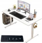 Rebiko Elektromos Íróasztal Emelő Fehér 160x80 Állítható Modern 72-118cm (Biurko Elektryczne Regulowane 160 białe)