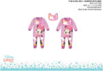  Disney Minnie egér baba rugdalózó előkével - világosrózsaszín-lila - 3-6 hónapos babának (evi_MIN1729_vro-lil_3-6)