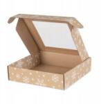  Karácsonyi ablakos doboz, fehér hópehely, 200x200x50mm, 10db