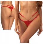 Obsessive Női nyitott lépés tanga Matildea piros L/XL (6892)