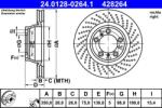ATE Disc frana perforat Porsche 911 ATE 24.0128-0264.1 (24.0128-0264.1)