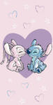  Disney Stitch Love 100% pamut strandtörölköző - 70x140 cm (evi_23TW424)