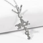  Cactus Jack feliratos nyaklánc ezüst színű, strasszköves díszítéssel