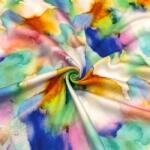  Viszkóz SATIN Ambre blue digital print