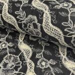 Pamutvászon JEANS EMBROIDERY Flora design E