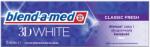 Blend-a-med 3D White Classic Fresh fogkrém, 75ml, fehérítő (8006540792971)