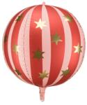 PartyDeco Balon folie - Stea bilă roșie 50 cm