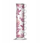 Bialetti 6 db-os eszpresszó csésze szett állványon rózsaszín Bialetti 90ml (SS2024001)