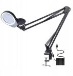 Timeless Tools Asztalra szerelhető LED-es nagyító, 11cm lencse, 3X/10X nagyítás, 35cm kar (HOP1001323)