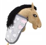 Mustang polár pulóver Hobby Horse-hoz A3 A4 rózsaszín szívecskék (HHDSRS)