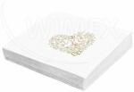 Wimex WIMEX s. r. o. Салфетки 2-слойни сватбени 33 x 33 см [50 бр. ]