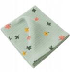 Swanstore Muszlin pelenka 30x30 cm, öntapadós, zsebkendő- zöld levél (5906112655686)
