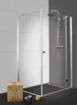 Sanotechnik SYMPHONY II szögletes sarok zuhanykabin osztott nyílóajtóval, jobbos kivitel, 90 cm (M1291R+MF90)