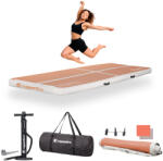 inSPORTline Надуваема тренировъчна постелка inSPORTline Airstunt 300x100x10 cm mocha mousse с ръчна помпа (29537+23355)