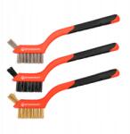  3 db-os Kézi Drótkefe Készlet Rozsda Fém Fa Festék (MWBS0301)