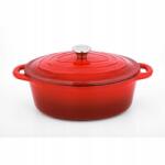  Öntöttvas sütőedény fedővel Xanten 37 x 22 cm piros (CS-090975)
