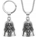  Motorkerékpár Csengő Guardian Bell Kulcstartó nyaklánc 2 db