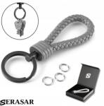 Serasar Férfi kulcstartó természetes bőrből [Erős] Szürke (Strong)