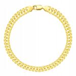 Larezo Arany Férfi Karkötő Dupla Páncél Rombo 4mm Teljes 21CM Ezüst 925 (bransoletka złota męska rombo pancerka gruba)