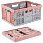 Keeeper 32 literes összecsukható kosár, 48x34, 5x23, 5 cm-es összecsukható műanyag tárolóláda apróságokhoz (4052396086782)