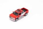 Kinsmart Chevrolet Silverado (rendőr/tűzoltó kiadás) 2014 fém autó nyitható ajtókkal 1: 46 (többféle)