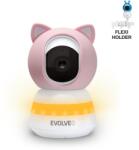EVOLVEO Monitor pentru copii LUX- Monitor video inteligent pentru copii 360°, roz (CAM-LUX-P) Aparat supraveghere bebelus