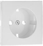 ELKO EP Logus fedlap Schuko dugaljhoz központi fedlap dugalj fehér üres-jel IP20 műanyag matt Elko EP (90631TBR)