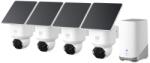 Anker Kit supraveghere video eufy Security SoloCam E42, Rezolutie 4K, cu Panou Solar, AI, Pan&Tilt, Recunoastere faciala, HomeBase S380 + 4 camere video (E8173322) - typec