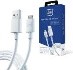 3mk Protection Hyper Cable USB-A - Micro USB1.2m 5V 2, 4A White cable