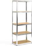 STRATEGIC Raft metalic STRATEGIC 5 polite MDF 180x50x40 cm 100kg /polita, montare fara surub prin clipsare Raft