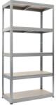 STRATEGIC Raft 5 polite MDF 180x90x60cm 175kg/polita STRATEGIC prin clipsare, cadru metalic, polite MDF maro, fabricat in UE Raft