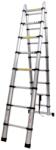 Strategic Distribution Group Scara telescopica dubla 18 trepte, lungime 5.6 m, 2.8 x 2.8 m, 2x9 trepte, sarcina maxima 150 kg, aluminiu, conform EN 131