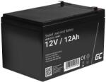 Green Cell Baterie Green Cell AGM VRLA 12V 12Ah fără întreținere pentru sistem de alarmă, casă de marcat, jucării (AGM07) Baterii de unica folosinta