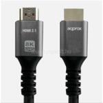 Approx Kábel - HDMI 2.1 kábel apa/apa 1m (UHD 8K, 4K, FHD, aranyozott, HDR10, HDCP 2.2, Dolby TrueHD, ARC) (APPC62) (APPC62)