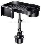 REMAX autós tartó (pohártartóba, állítható, 4-6.5" méret + pohártartó) FEKETE (REMAX_RM-C48) (REMAX_RM-C48)