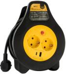 Technik kábeldob 2 utas 10m usb-a +1 x usb-c 1, 5mm2 16a