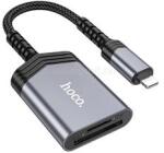 hoco. UA25 lightning -TF/MicroSD kártyaolvasó (sötétszürke) (HOCO_UA25) (HOCO_UA25)