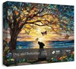 bboldin 1000 db-os puzzle - Dog and Butterfies (PT-168) (PT-168)