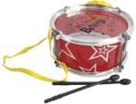  Játékdob - 21 cm - Ütőkkel - Piros/Kék (22443)