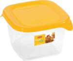 Keter " FRESH& GO" SZÖGLETES ÉTELTARTÓ 1.2L - Transzparens/narancssárga (3253920560025)