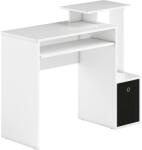 Vinsetto Homcom Modern PC asztal - Billentyűzettartó polccal és praktikus tárolóhellyel