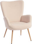 Homcom Modern karosszék Sherpa szövettel, magas háttámlával és karfákkal, bézs